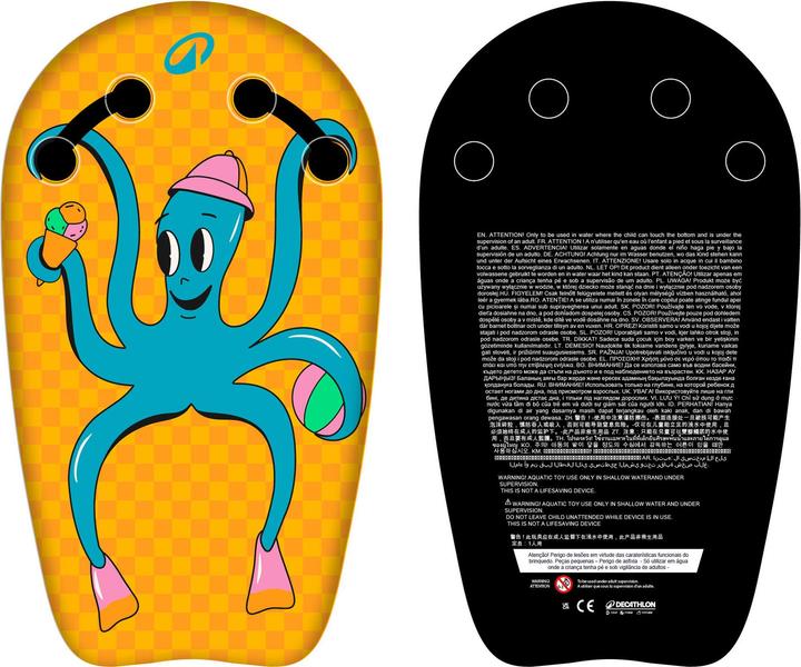 Decathlon Bodyboard Kinder mit Griffen Schaumstoff