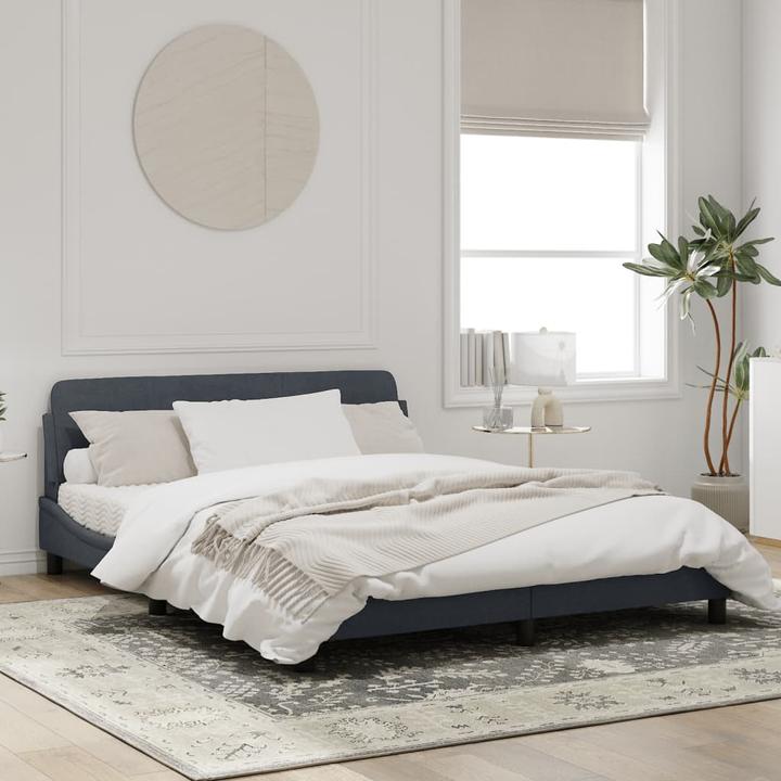 Image du produit VidaXL Cadre de lit avec tête de lit en velours (160 x 200 cm)