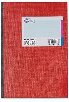 Actual product image König & Ebhardt Index book DIN A5 squared 70g/m² 96 sheets (A5, Checked)