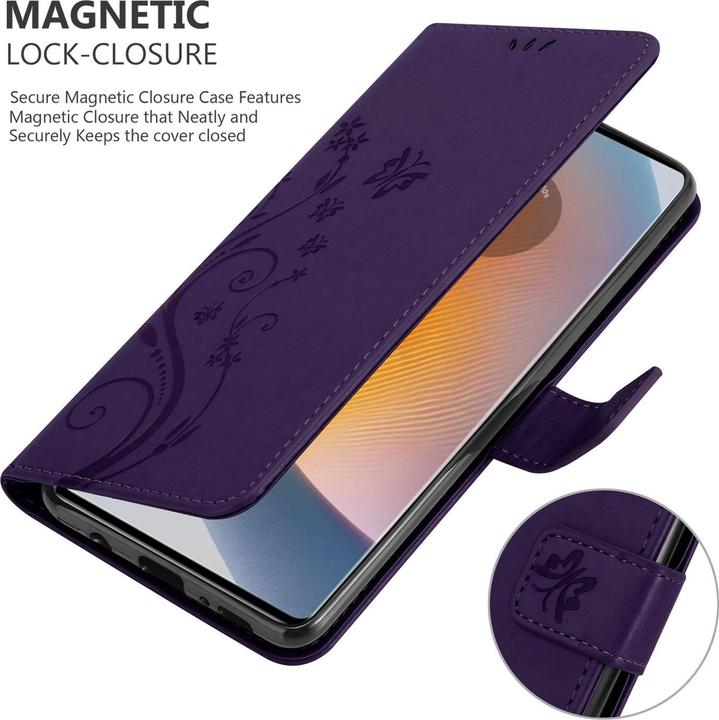 Produktbild Cadorabo Hülle für Motorola Moto Edge 50 Fusion mit Blumen Muster (Motorola Edge 50 Fusion)