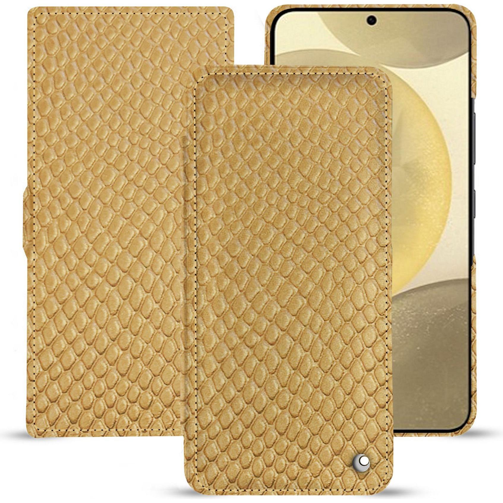Noreve Lederschutzhülle horizontal (Samsung Galaxy S24+), Smartphone Hülle, Beige