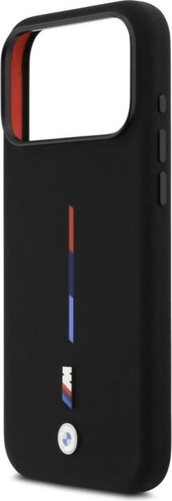 Actual product image BMW M Silicon Tricolor Line MagSafe Case for iPhone 17 Pro Max Black (Apple iPhone 17 Pro Max)
