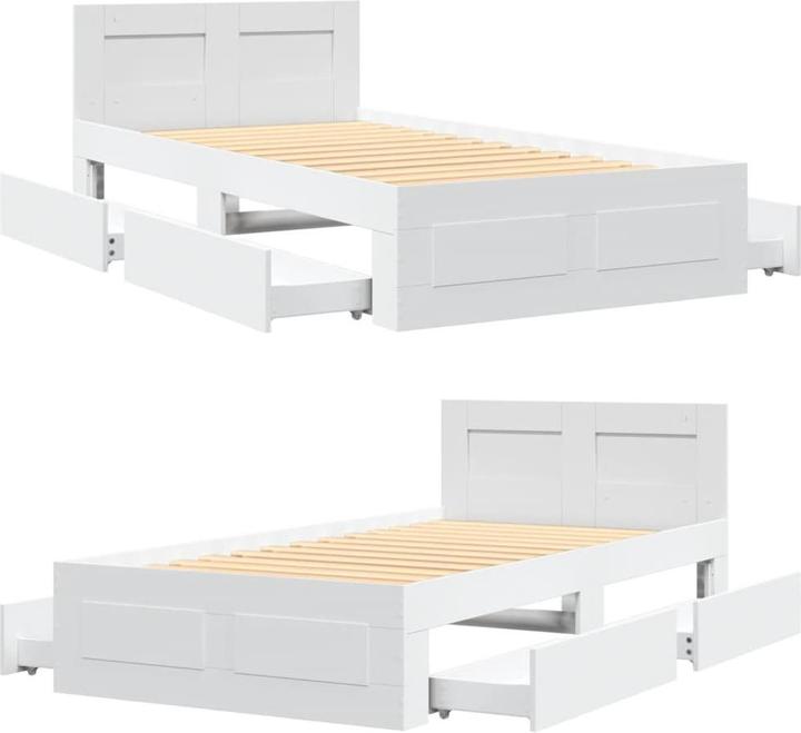Actual product image VidaXL Bed frame with headboard (90 x 200 cm)