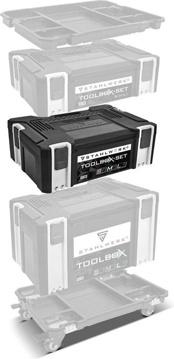 Immagine prodotto Stahlwerk Dimensioni della cassetta degli attrezzi M 443 x 310 x 151 mm Cassetta di sistema impilabile con (1 Pezzo)
