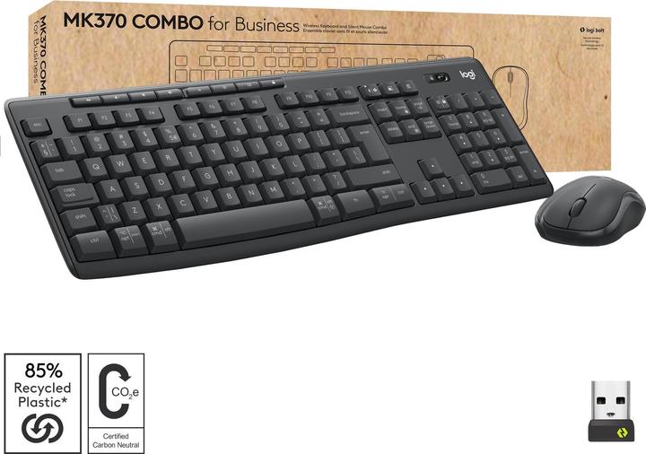 Produktbild Logitech MK370 Combo for Business - GRAPHITE - (ITA) - MEDITER-412 (IT, Kabelgebunden)