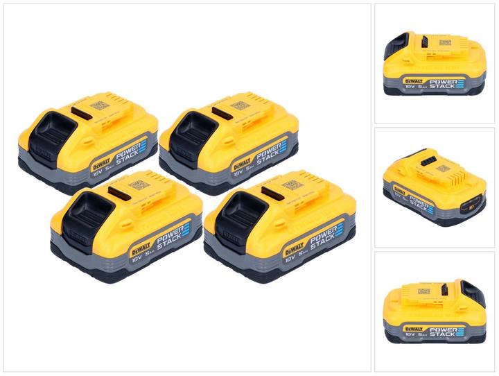 Produktbild DeWalt Akku Set DCBP 518 H4 4x Powerstack Akku 18 V 5,0 Ah / 5000 mAh XR Li-Ion - mit (18 V)