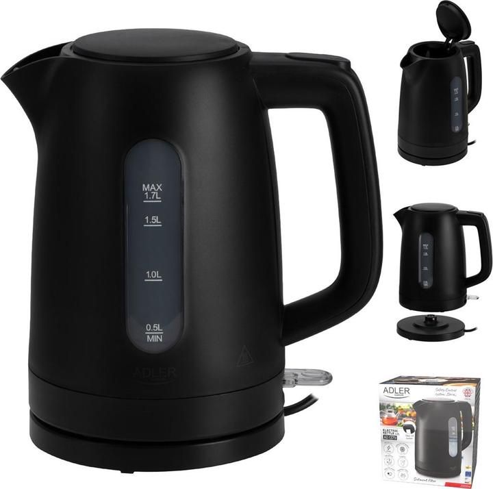 Produktbild Adler Elektrischer Wasserkocher AD 1379B schwarz (1.70 l)