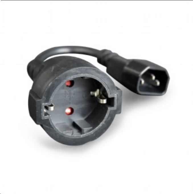 Image du produit Gembird cordon adaptateur d'alimentation C14 mâle -> Schuko femelle (0.15 m, CEE 7/4)