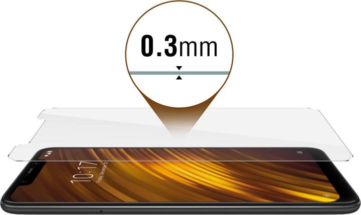 Actual product image Avizar Crystal clear film, glass screen protector (2 Piece, Xiaomi Pocophone F1)