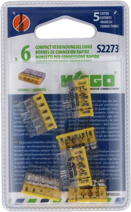Actual product image Wago Plug-in terminal Contact COMPACT 5-fold