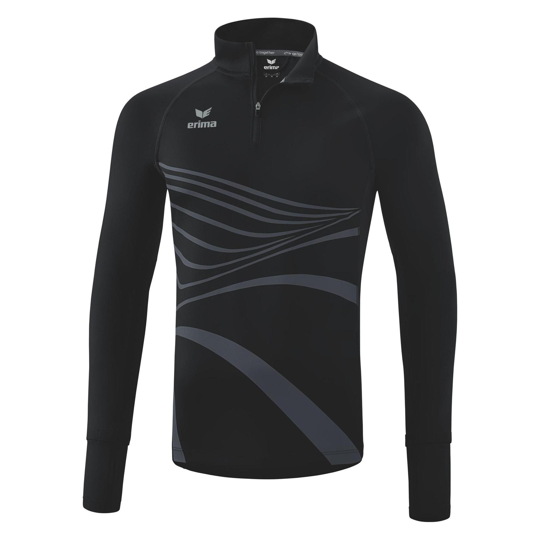 Erima, Herren, Sportshirt, Racing Longsleeve (M), Schwarz, M