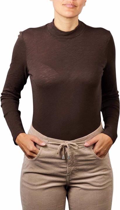 Produktbild Marc O'Polo Long Sleeve T-Shirt High Neck deep walnut (S)