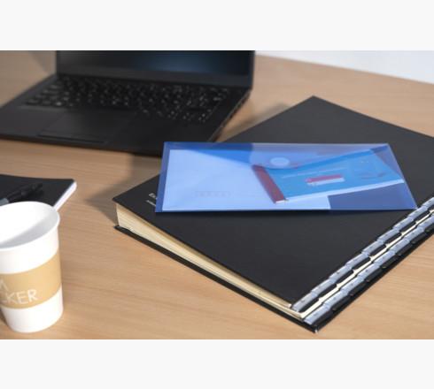 Image du produit Exacompta Sachet de 5 mini pochettes-enveloppes polypropylène - 25x13,5cm - Couleurs assorties (24 x 18 cm, 5 x)