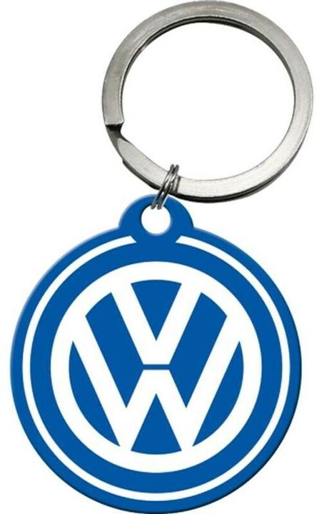 Actual product image Nostalgic-Art Merchandising Nostalgic Art key ring VW Ø 4 cm, blue/white, motif: logo
