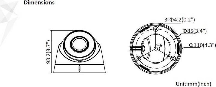 Actual product image Hikvision DS-2CD1323G0E-I(2.8mm)(C) LAN IP Surveillance Camera 1920 x 1080 Pixel (1920 x 1080 Pixels)