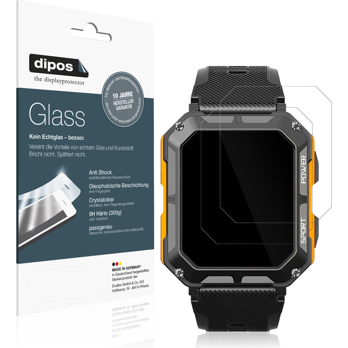Thumbnail - Dipos Anti-Shock Displayschutz 9H, Smartwatch Schutzfolie, Transparent