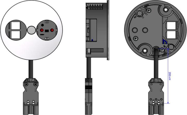 Actual product image Bachmann TWIST - output - can be mounted flush with the surface