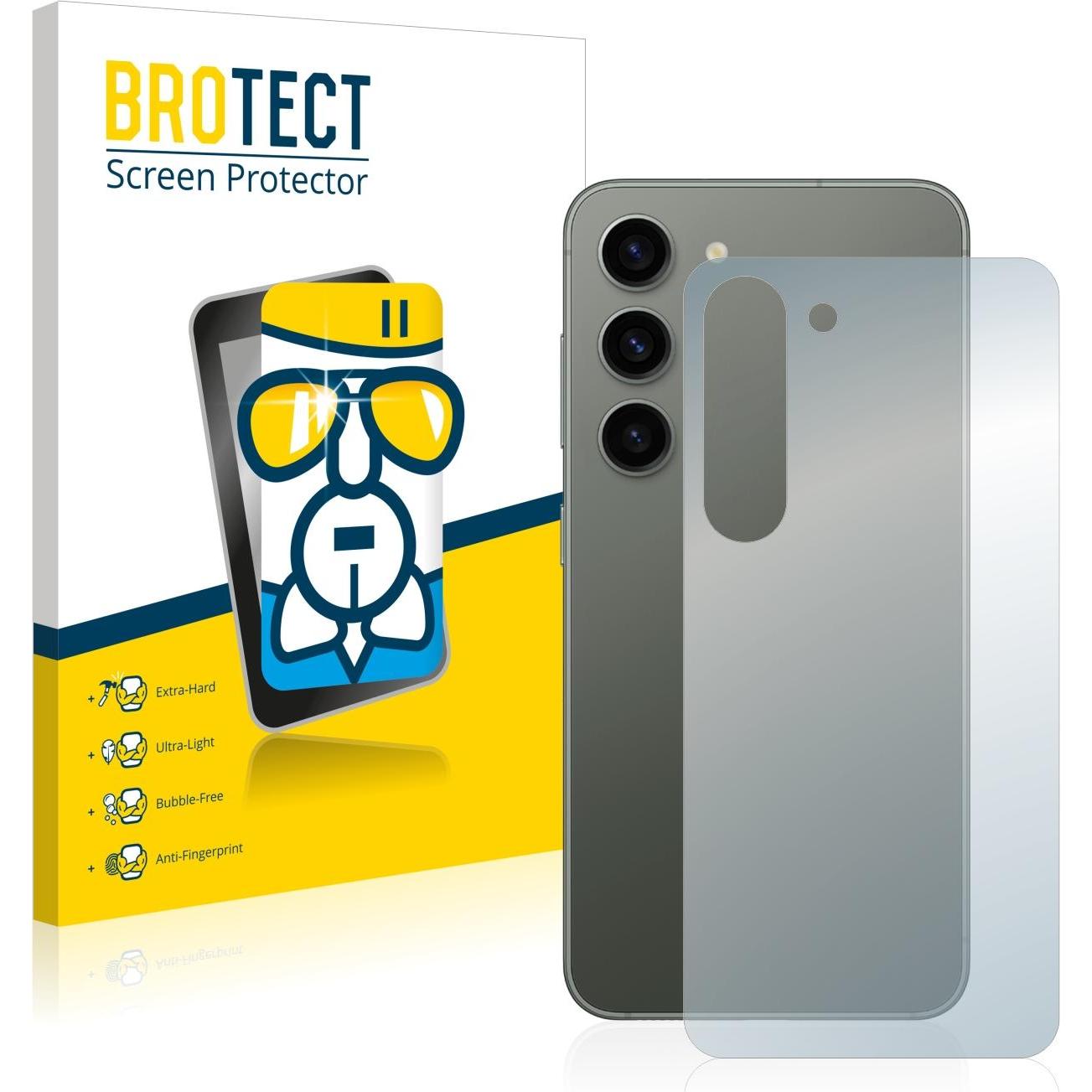 BROTECT AirGlass Panzerglasfolie (1 Stück, Samsung Galaxy S23), Smartphone Schutzfolie, Transparent