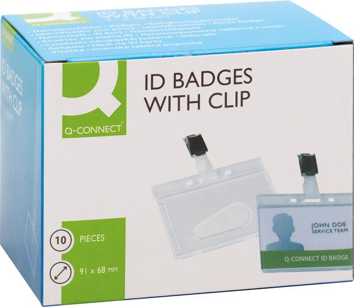 Image du produit Q-Connect Boîtier rigide pour cartes de sécurité avec clip