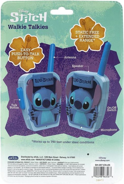 Productafbeelding eKids Stitch Walkie-Talkie-Set (0.15 km)