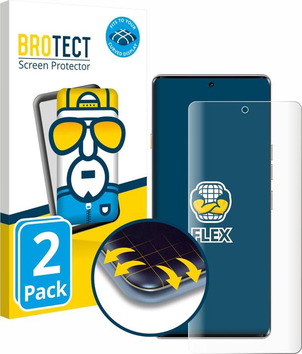 Produktbild BROTECT Fullscreen Schutzfolie Displayschutz Folie Klar Transparent (2 Stück, Huawei Mate 40 Pro 5G)