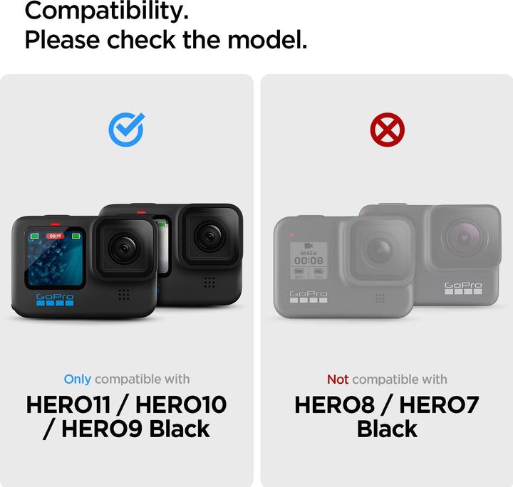 Actual product image Spigen GlasTR Slim + Film 2-Set - Zestaw szkieł i folii do GoPro Hero 12 / 11 / 10 / 9 (2 zestawy) (Hero 9, Hero 11, Hero 10, Hero 12)