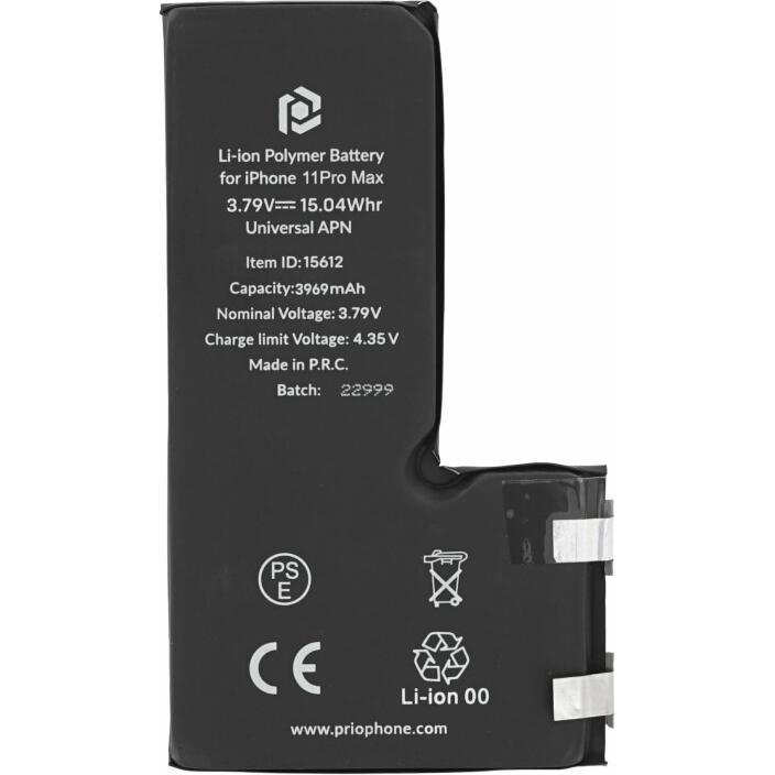 prio Batteriezelle für iPhone 11 Pro Max (ohne Flex-Kabel), Smartphone Akku
