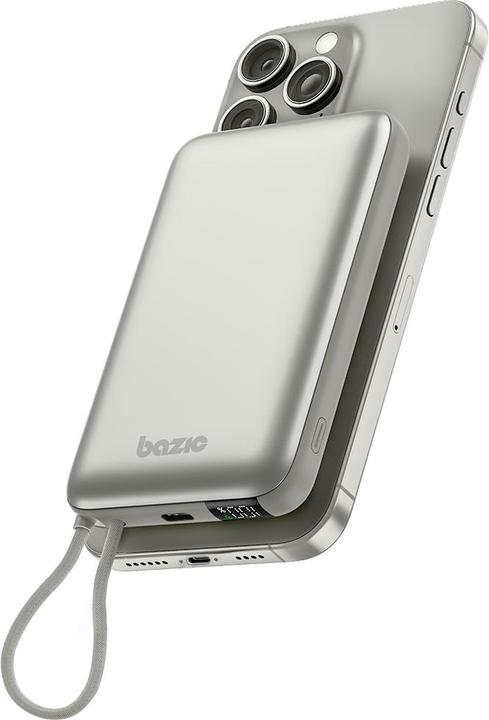 Produktbild Energea PowerBank Bazic Fusion Mag 10000mAh MagSafe Cable USB-C grey (10000 mAh)