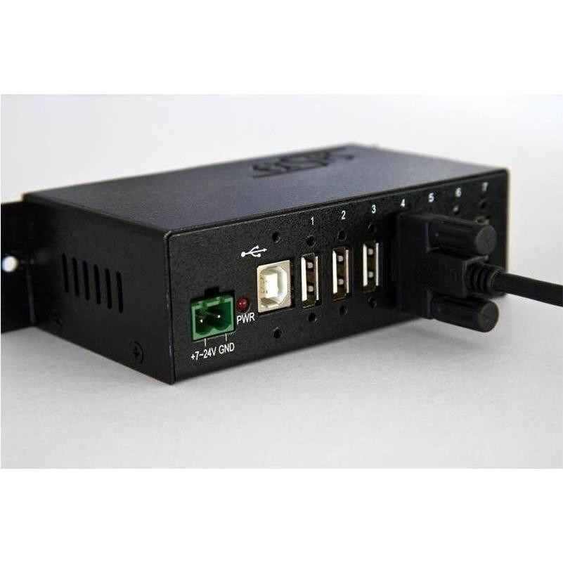 Thumbnail - Exsys Ex-1177hmv (USB-B, 7 Ports), Dockingstation + USB Hub, Schwarz