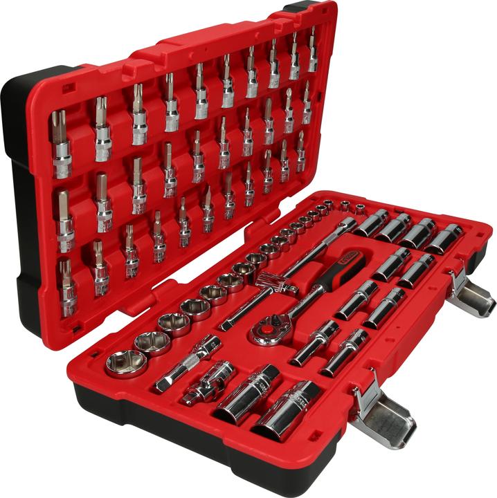 KS Tools 3/8" CHROMEplus Steckschlüssel-Satz, 66 Teile, Flank Traction (19 mm, 12 mm, 24 mm, 14 mm, 22 mm, 16 mm, 23 mm, 10  mm, 21 mm, 18 mm, 17 mm, 11 mm, 15 mm, 13 mm, 20 mm)