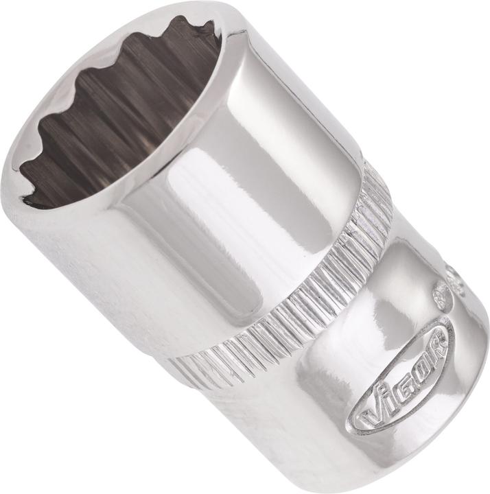 Produktbild Vigor Doppelsechskant Steckschlüsseleinsatz ∙ V7514-12 ∙ Vierkant6,3 mm (1/4 Zoll) ∙ Aussen Doppel-S… (12 mm)