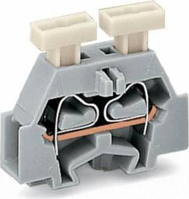 Produktbild Wago Federzugklemme, Käfigzugfederklemme, 2 Pole, 500V, 24A, 0.08... 2.5mm², Grau