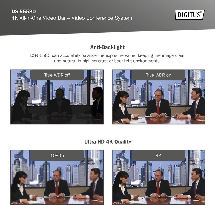 Produktbild Digitus 4K All-In-One Video Bar - Videokonferenz-System