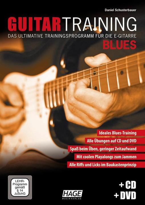 Produktbild Guitar Training Blues + CD + DVD (Deutsch, Daniel Schusterbauer, Helmut Hage, 2012)