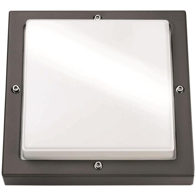 Sg, Fassadenbeleuchtung, LED-Wandleuchte Bassi grafit 623187 10W 580lm 3000K dim IK10 IP65 240x240mm (580 lm, IP65)