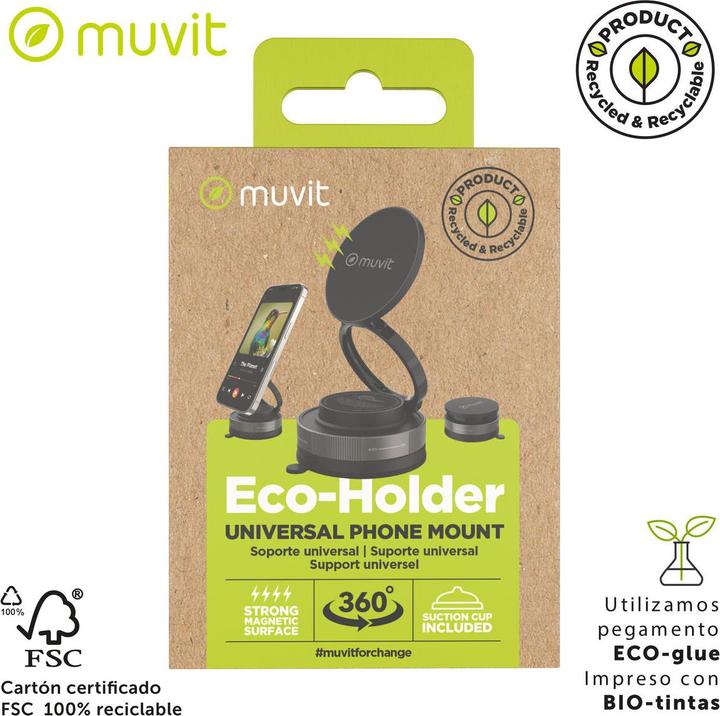 Immagine prodotto Muvit Auto-Handyhalterung Mcchl0035 Schwarz