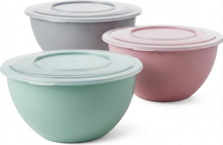 2friends Salatschüssel-Set mit Deckel (5 l, 3x)