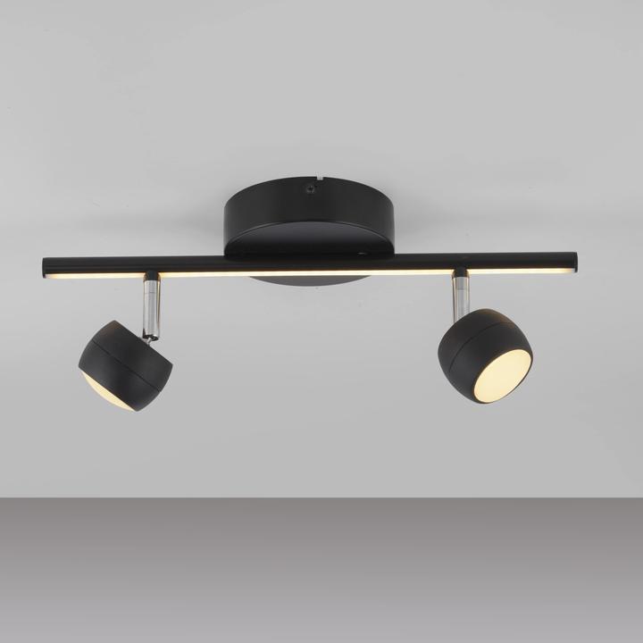 Produktbild Just Light LED-Deckenleuchte 11401-18, 10,60W, 3000K, 1225lm, warmweiss, IP20, schwarz (1225 lm)