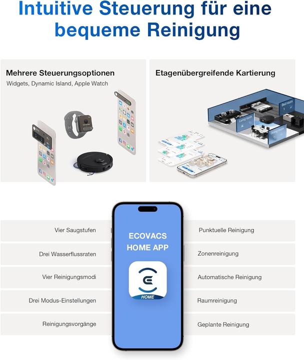 Actual product image Ecovacs Deebot Saugroboter T30C black (25000 Pa)