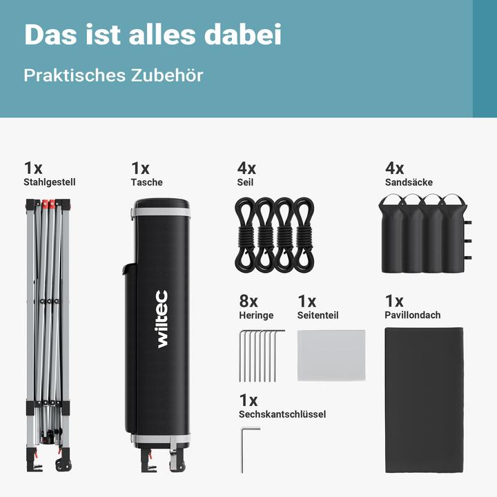 Actual product image Wiltec Pop up (300 cm, 300 cm)