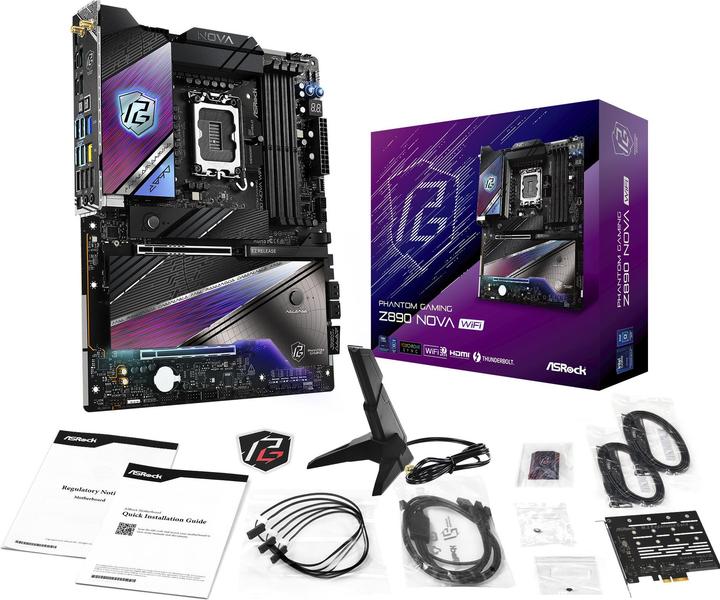 Productafbeelding AsRock Z890 Nova WiFi Intel DDR5 S1851 (LGA 1851, Intel Z890, ATX)