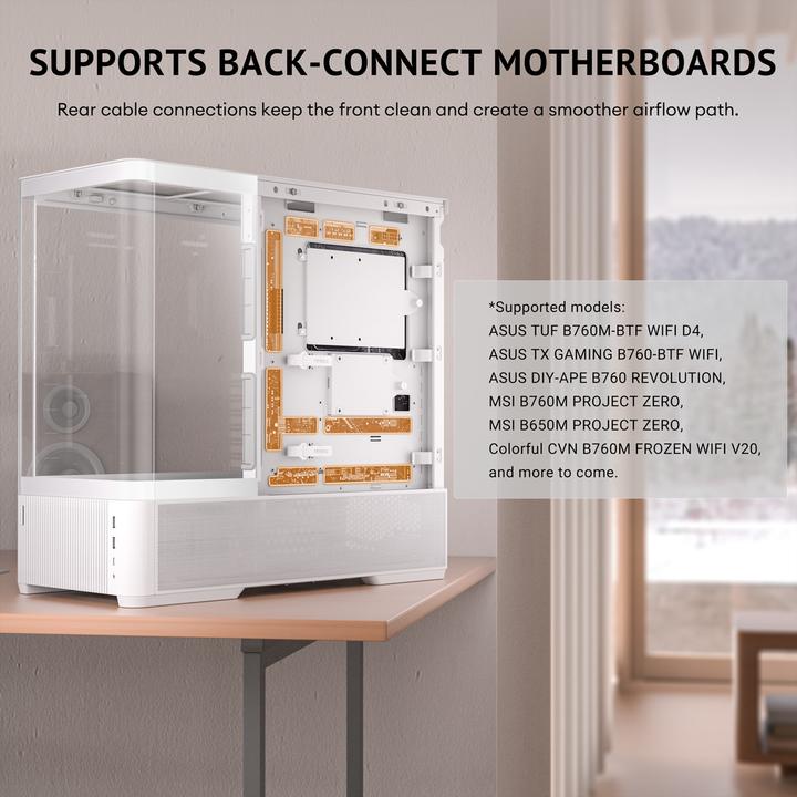 Actual product image Antec C6 Curve Air Mid-Tower ATX Case, white (ATX, ITX, mATX)