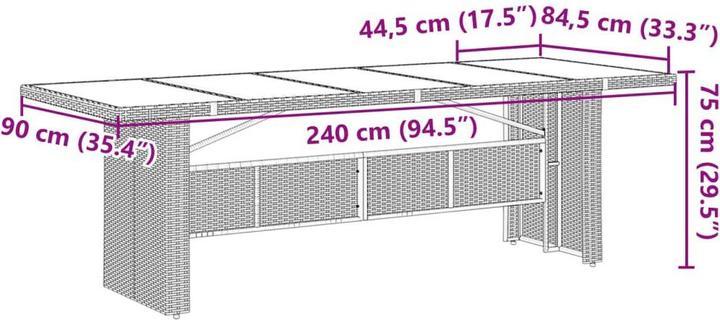 Produktbild vidaXL Garten Essgruppe