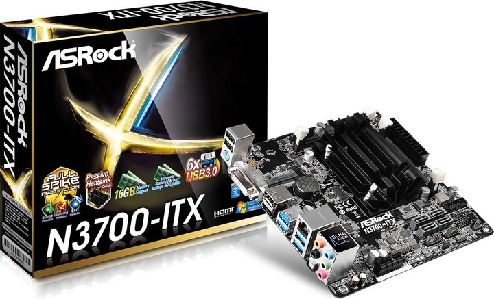 Actual product image AsRock N3700-Itx (FCBGA1170, Mini-ITX)