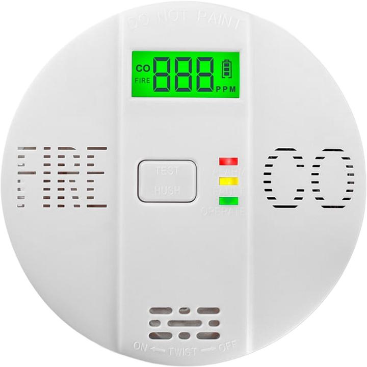 Eaxus 2er-Set CO & Rauchmelder Kombigerät Air-Guard Duo, 85dB, Brand- & Kohlenmonoxidalarm