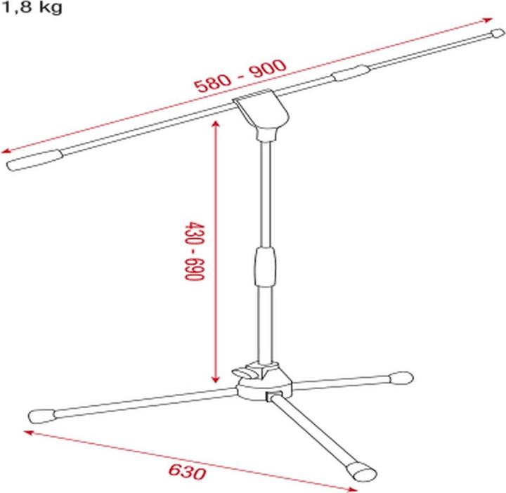 Actual product image DAP-Audio Pro Microphone stand