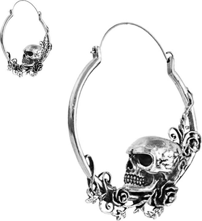 Immagine prodotto Star Piercing Orecchino in argento con teschio e rose (Ottone)