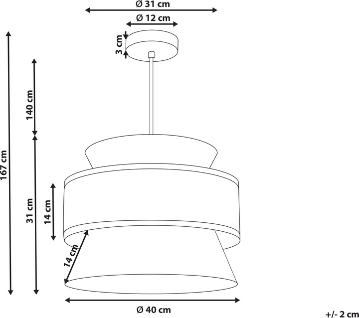 Productafbeelding Beliani Hanglamp groen / naturel LUYANO (E27)