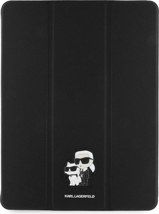 Actual product image Karl Lagerfeld Saffiano Magnetic Karl & Choupette iPad Pro 13 2024 Book Cover Case - Black (Apple iPad Pro 13 2024, Apple iPad Pro 13 2025)