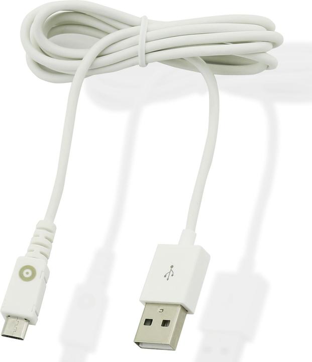 Actual product image Muvit Spring Cable Droit Charge & Sync 1a Usb/Micro-Usb 1m Blanc (1 m, USB 2.0)